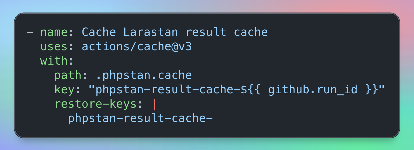 Larastan caching in Github Actions